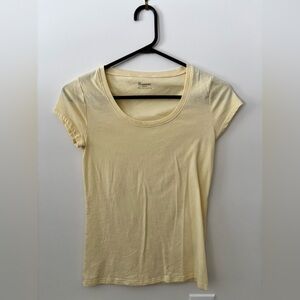 No Boundaries Light Yellow Short Sleeve Tee